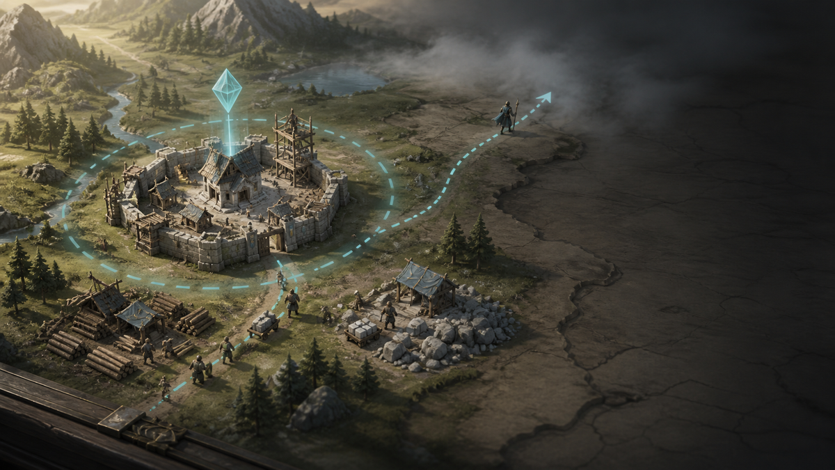 Rise of Kingdoms guide for a deliberate first city context visual