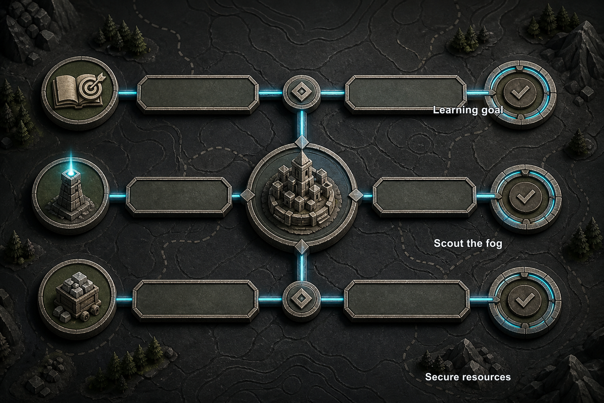 Rise of Kingdoms guide for a deliberate first city infographic visual