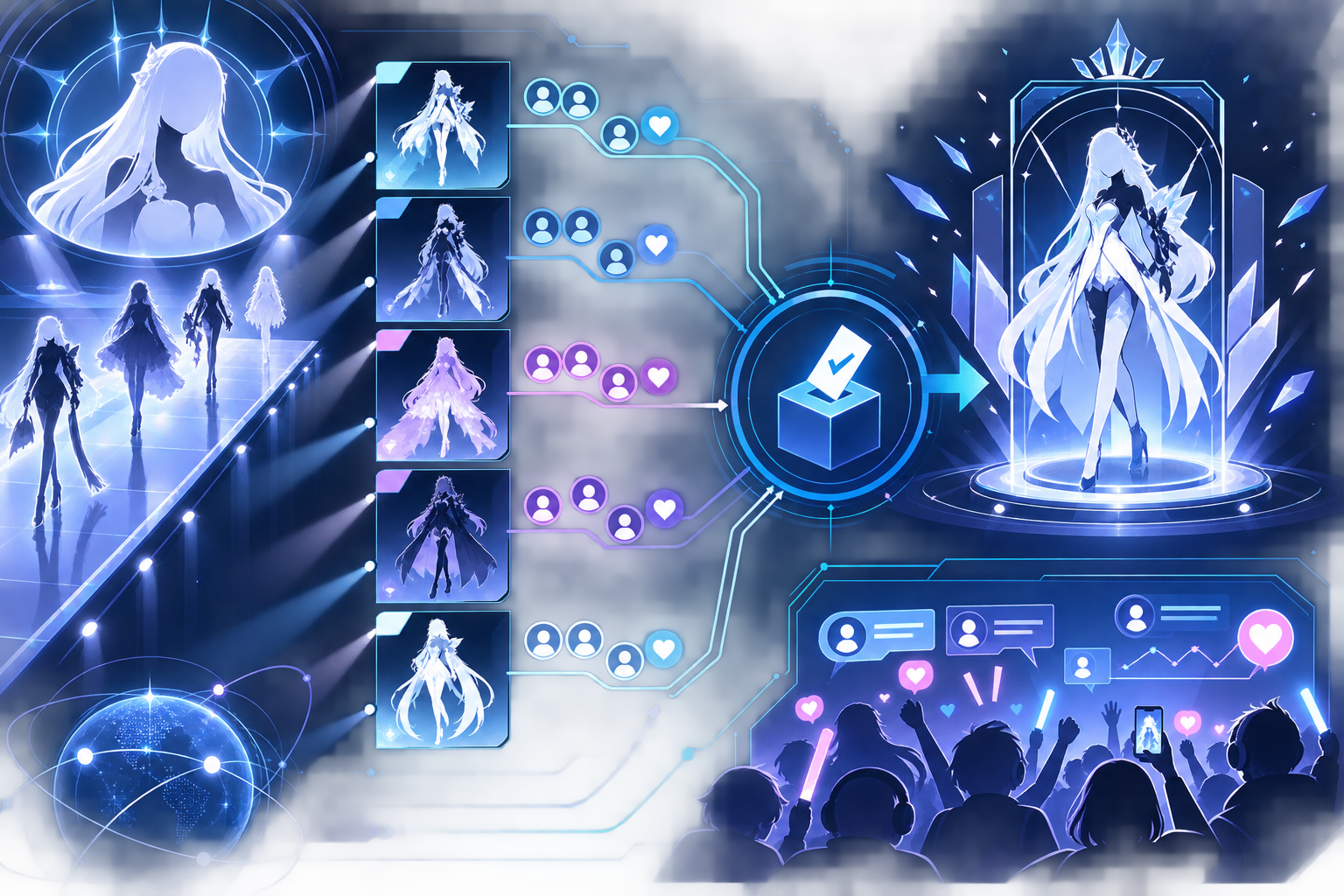 Nikke opened a Cinderella costume vote after its fourth global poll infographic visual