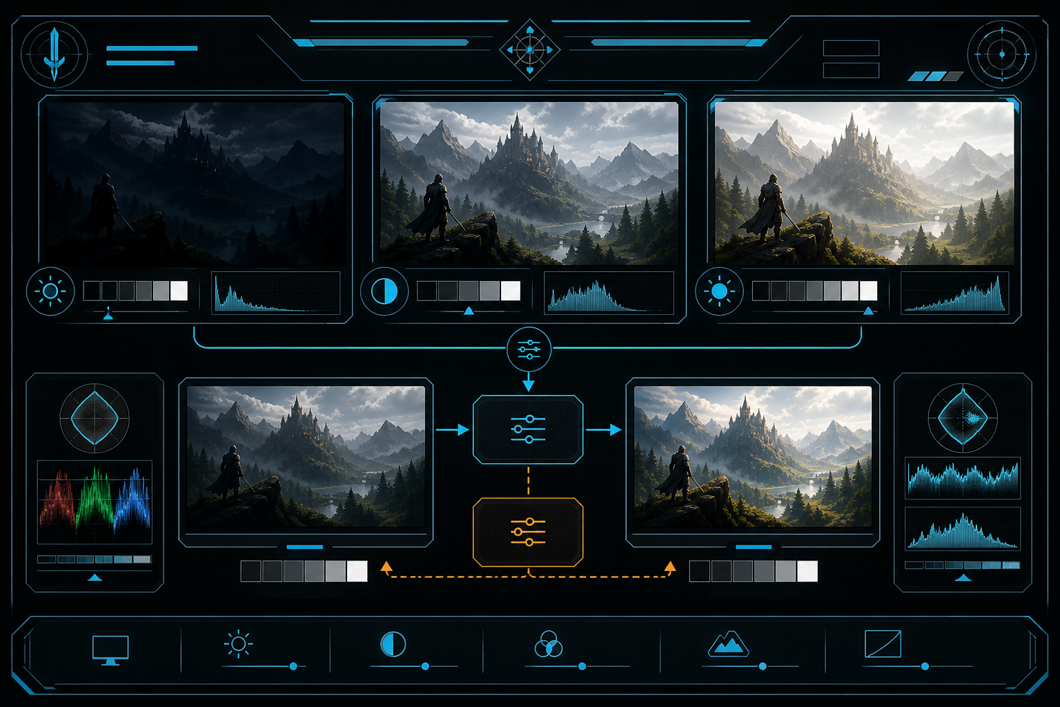 Genshin Impact PC graphics baseline for a controlled setup infographic visual