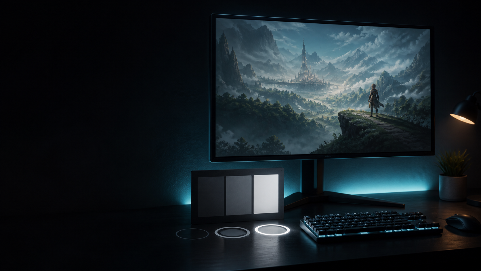 Genshin Impact PC graphics baseline for a controlled setup infographic visual