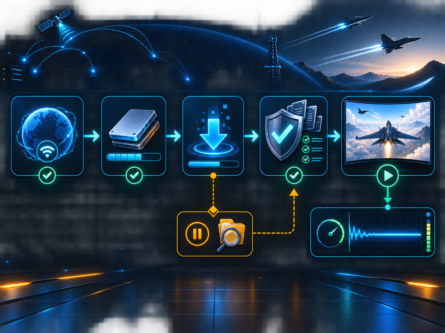 War Thunder Steam update checklist and file verification infographic visual
