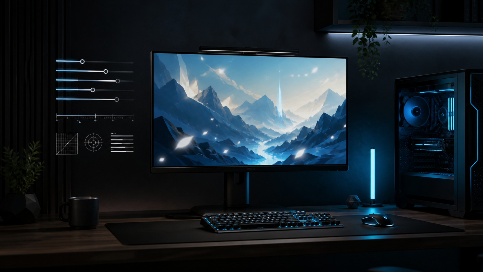 Original editorial illustration for Genshin Impact PC graphics baseline for a controlled setup