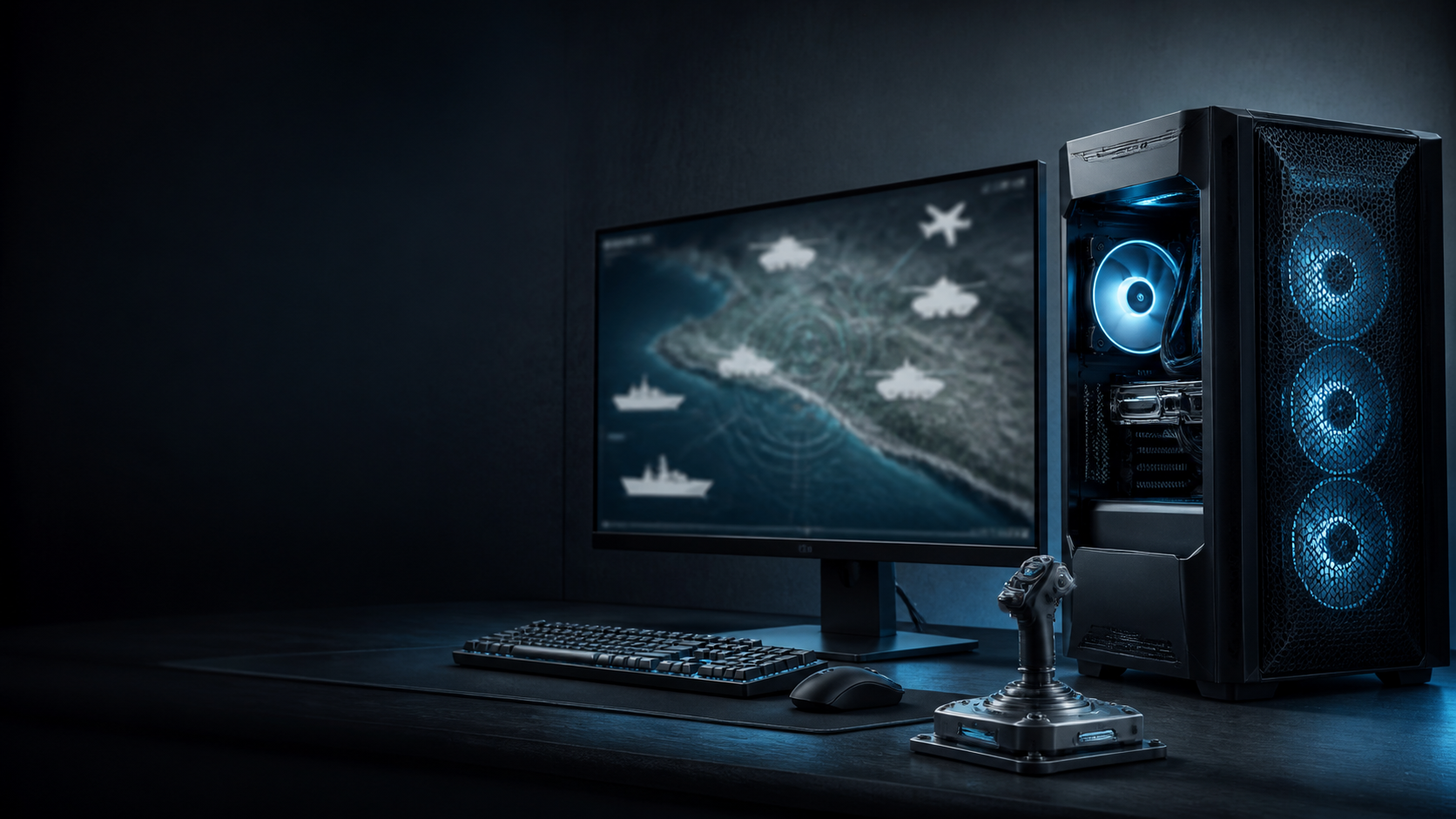 Combined arms scene displayed on a gaming PC