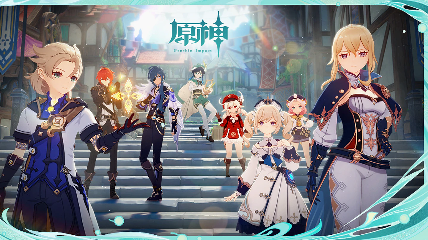 Genshin Impact characters gathered in Mondstadt